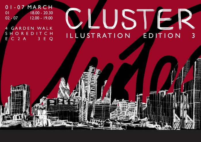 Cluster illustration exhibition March 2018