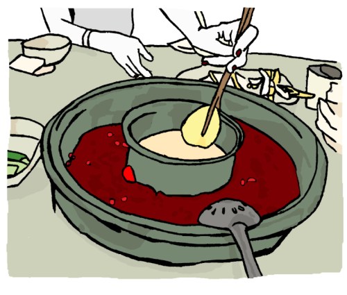 Dipping the Potato | Natalie Knowles Art © 2018