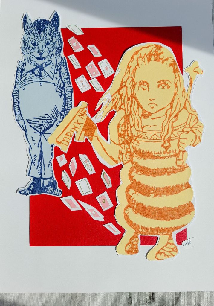 Original art work by Natalie Knowles inspired by Alice in Wonderland