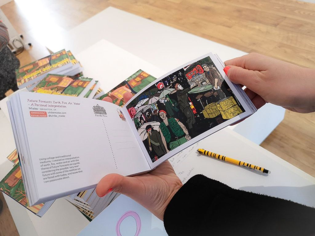 Natalie's 'Neuromancer' illustration in the CIA postcard annual