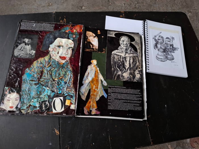 Sketchbook drawings and notes